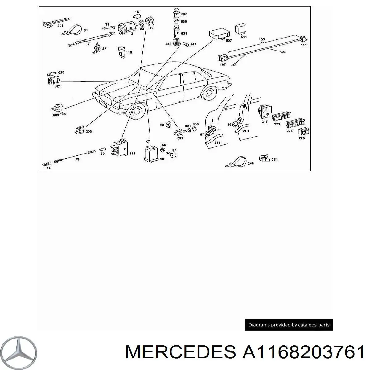 Фара ліва на Mercedes S-Class (W116)