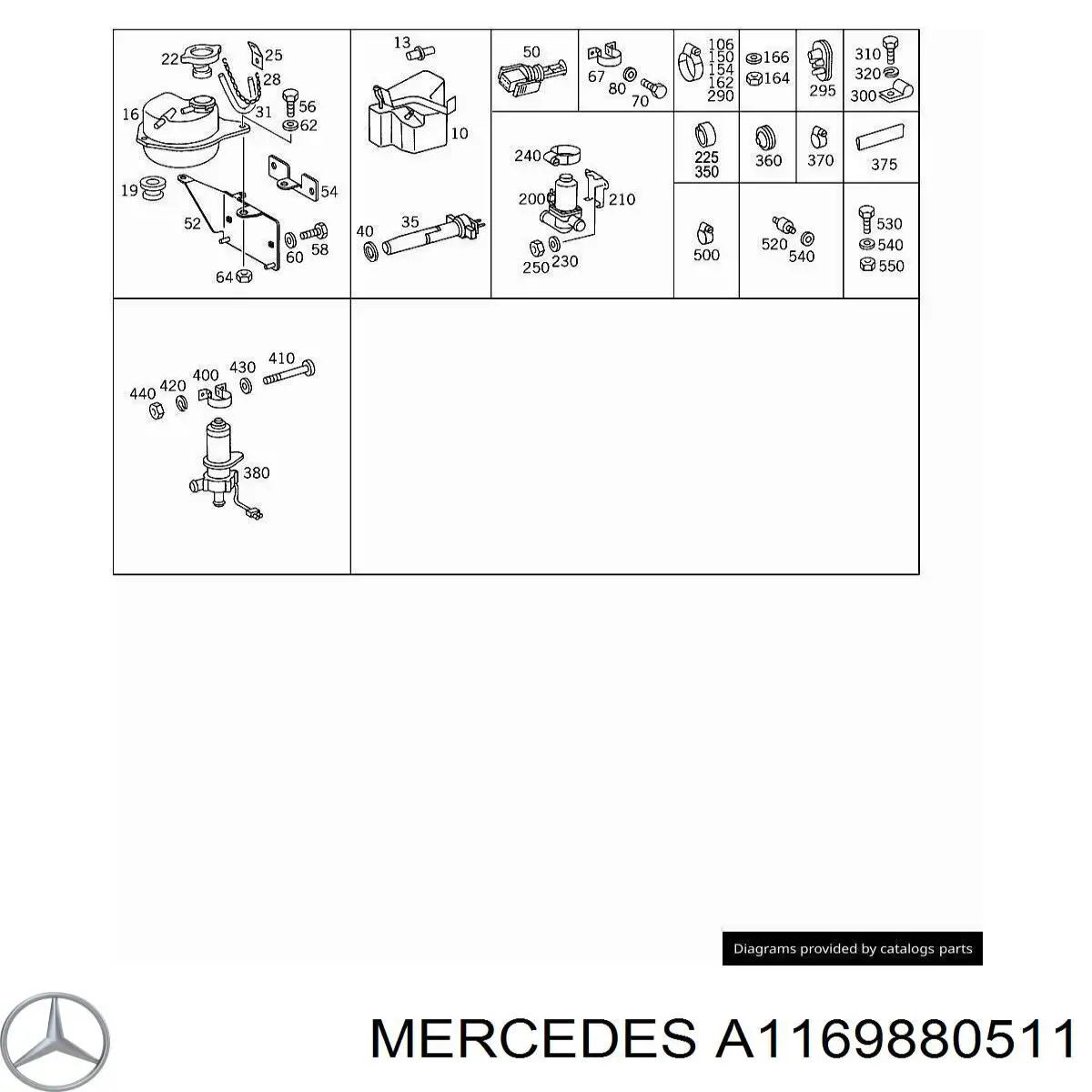 A1169880511 Mercedes кронштейн повітряного фільтра
