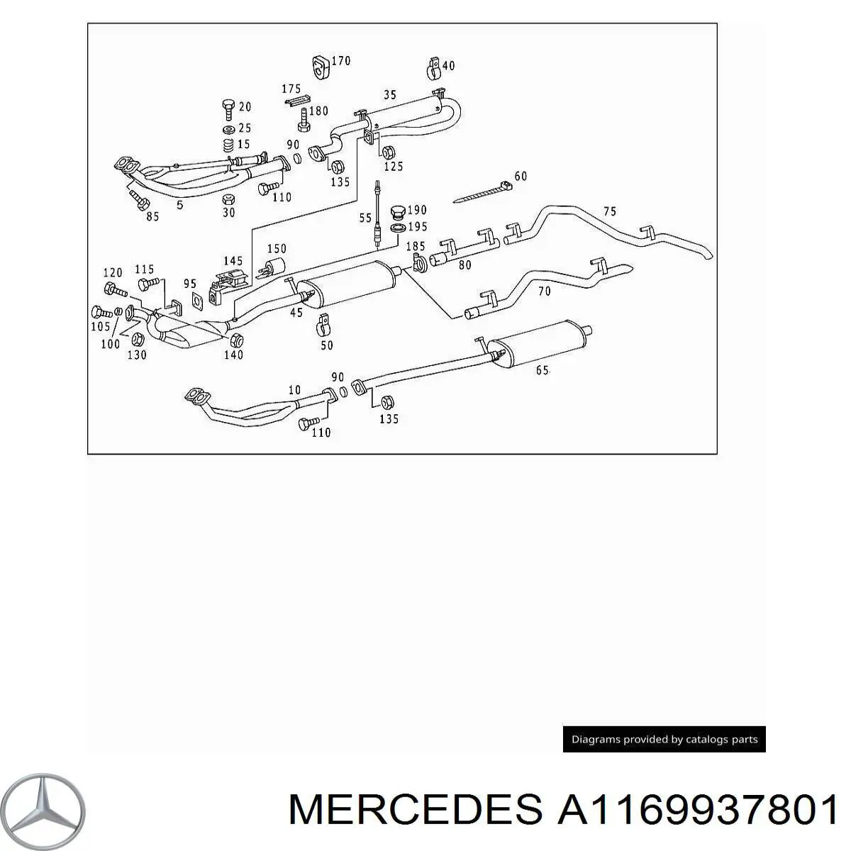 A1169937801 Mercedes Пружина болта кріплення колектора