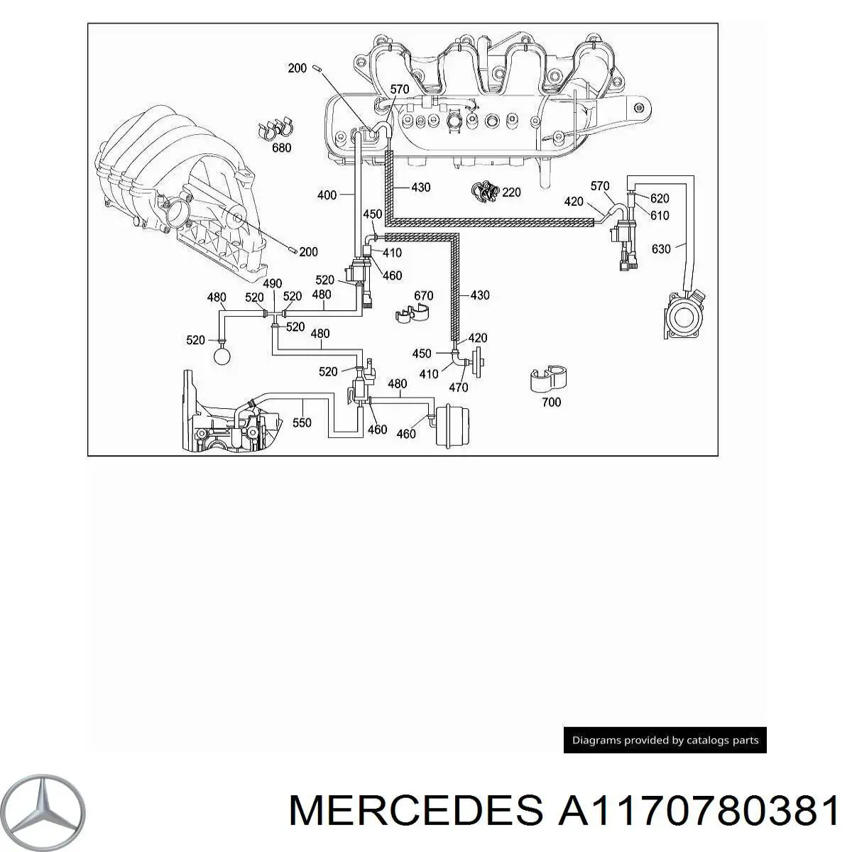  Mercedes A1170780381 ціна, від 3.80 USD