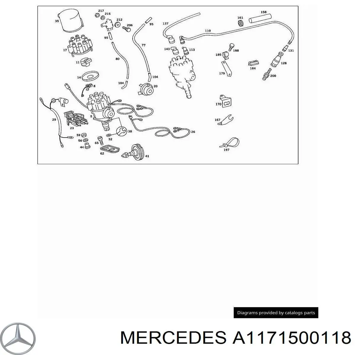  Mercedes A1171500118 ціна, від 177.19 USD