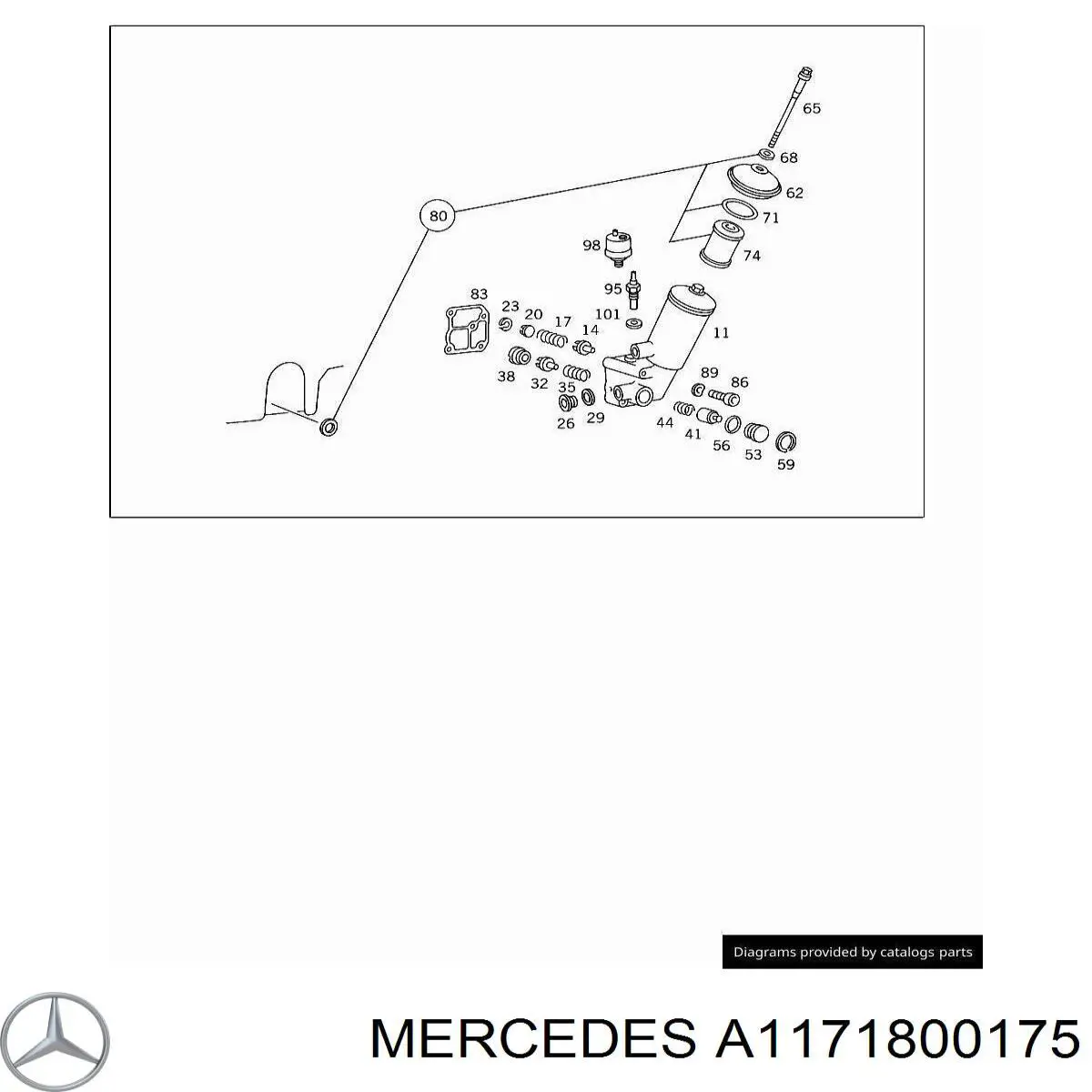  Mercedes A1171800175 ціна, від 144.66 USD