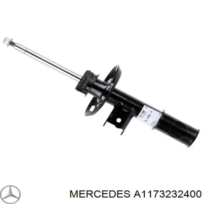 Амортизатор передній, правий Mercedes A1173232400 ціна, від 111.68 USD