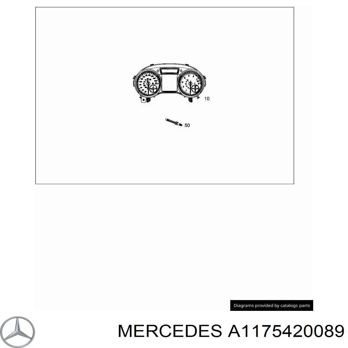  Mercedes A1175420089 ціна, від 10.12 USD