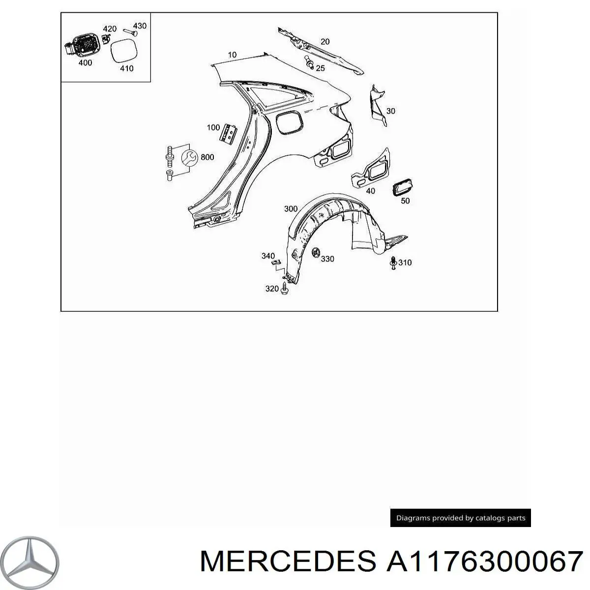  Mercedes A1176300067 ціна, від 30.41 USD
