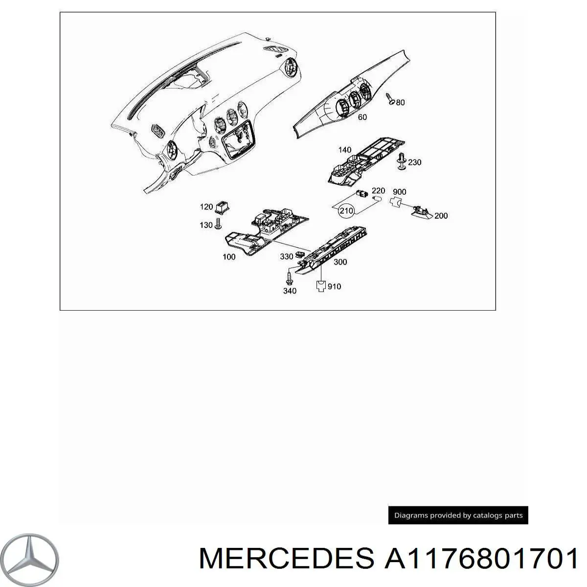  Mercedes A1176801701 ціна, від 103.41 USD