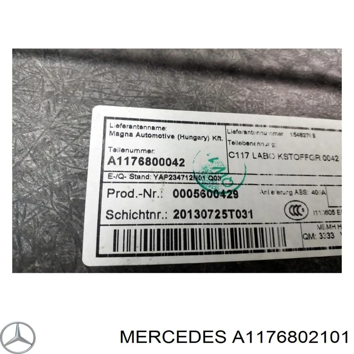 A1176802101 Mercedes 