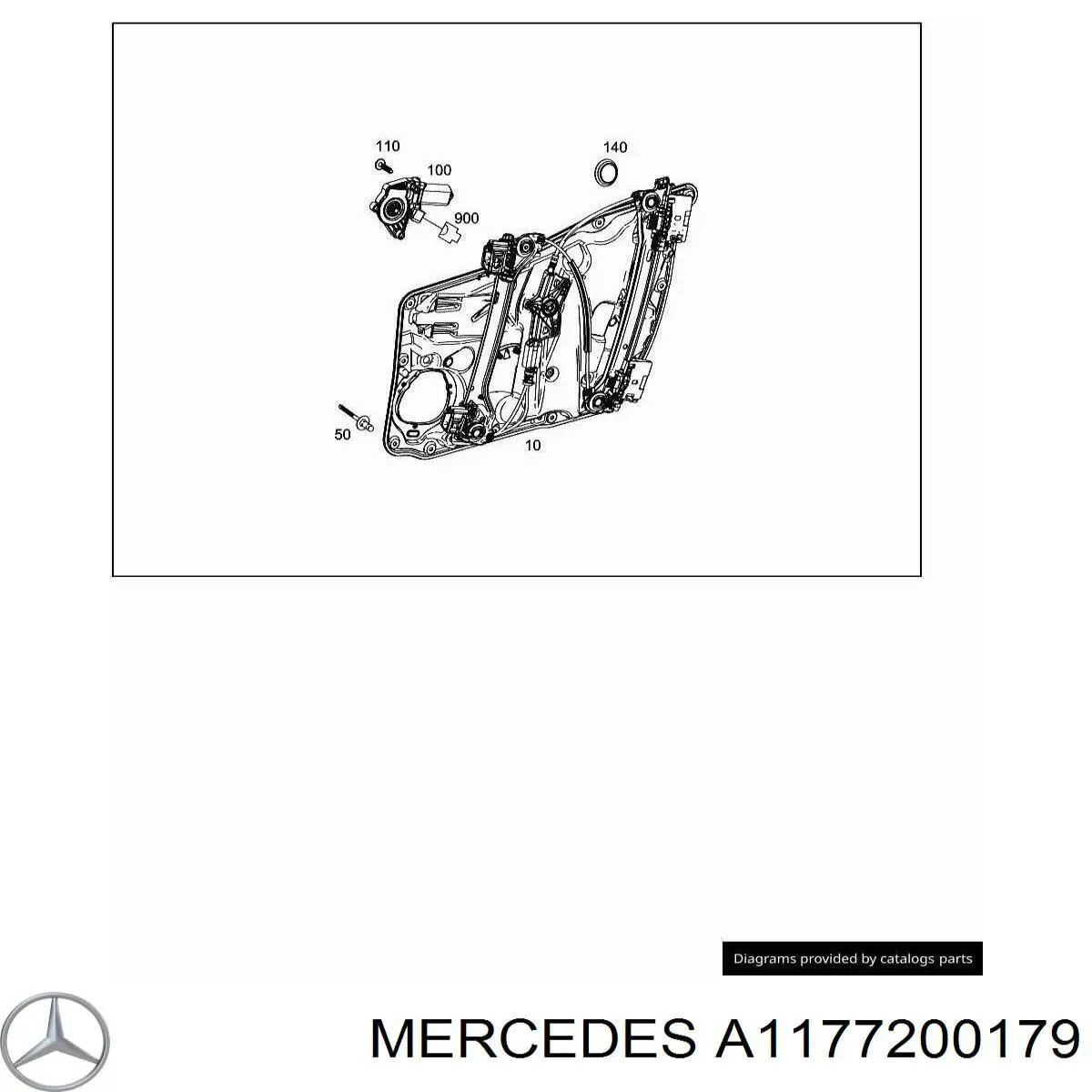 A1177200179 Mercedes Підйомник механічний вітрового скла