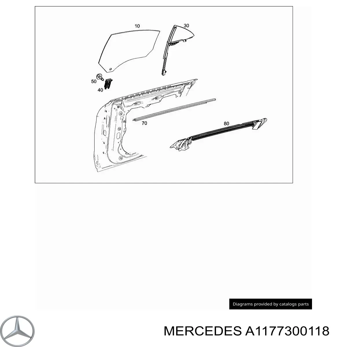 A1177300118 Mercedes Куточок задніх лівих дверей