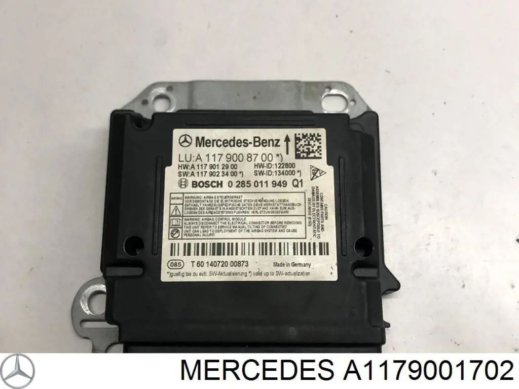Модуль-процесор керування подушки безпеки Mercedes A1179001702 ціна, від 58.77 USD