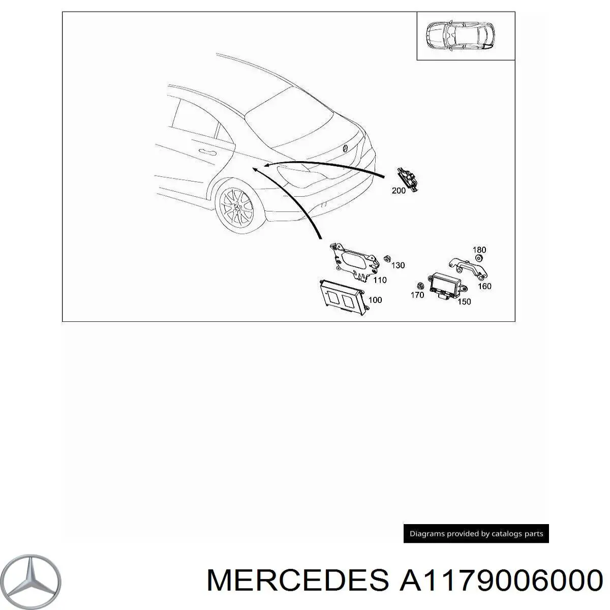  Mercedes A1179006000 ціна, від 182.40 USD