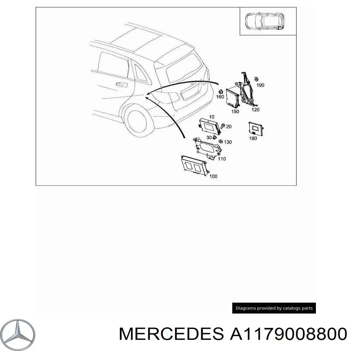  Mercedes A1179005100 ціна, від 341.68 USD