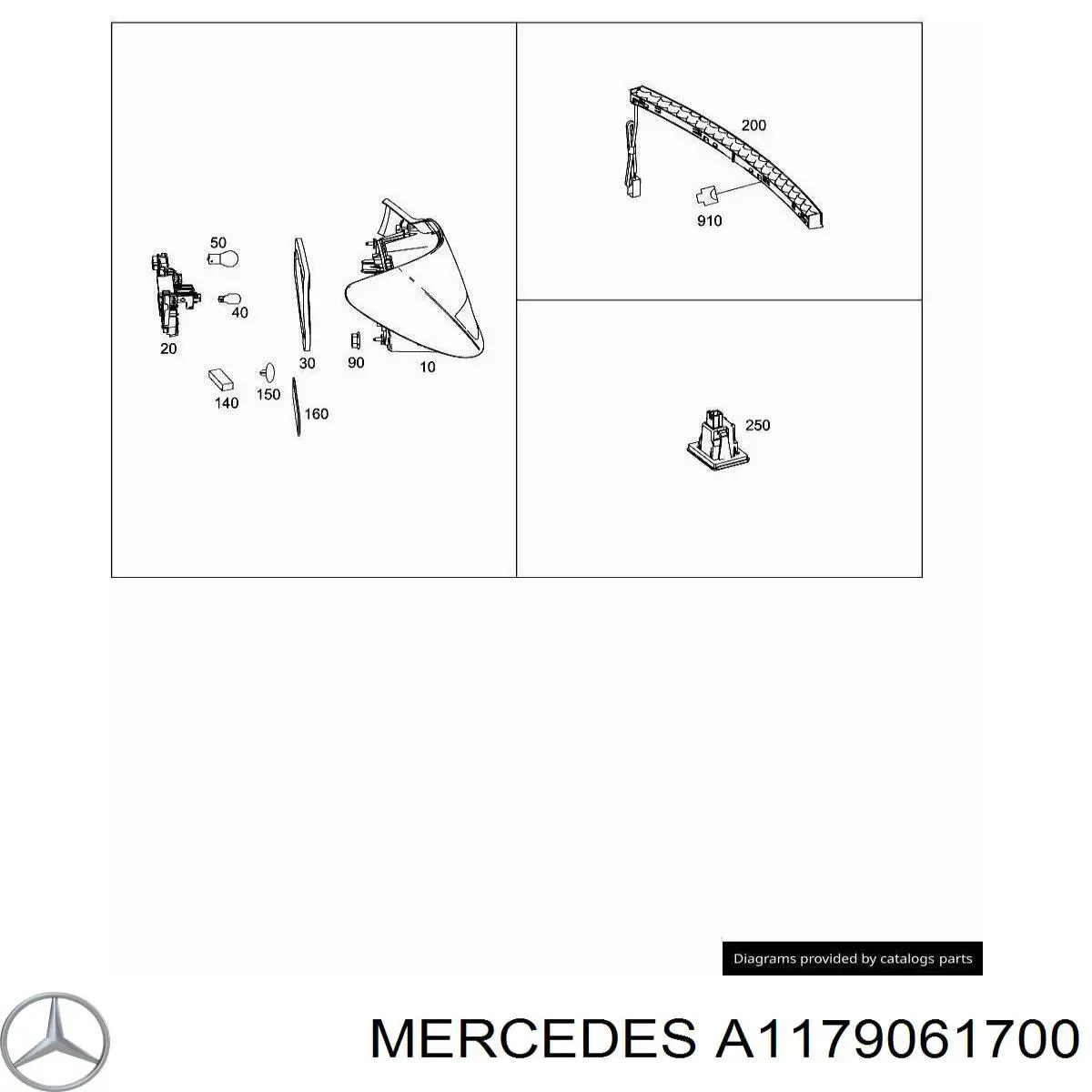  Mercedes A1179061700 ціна, від 233.15 USD