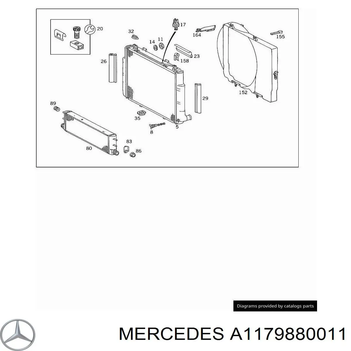 Купити A1179880011 Mercedes Подушка глушника