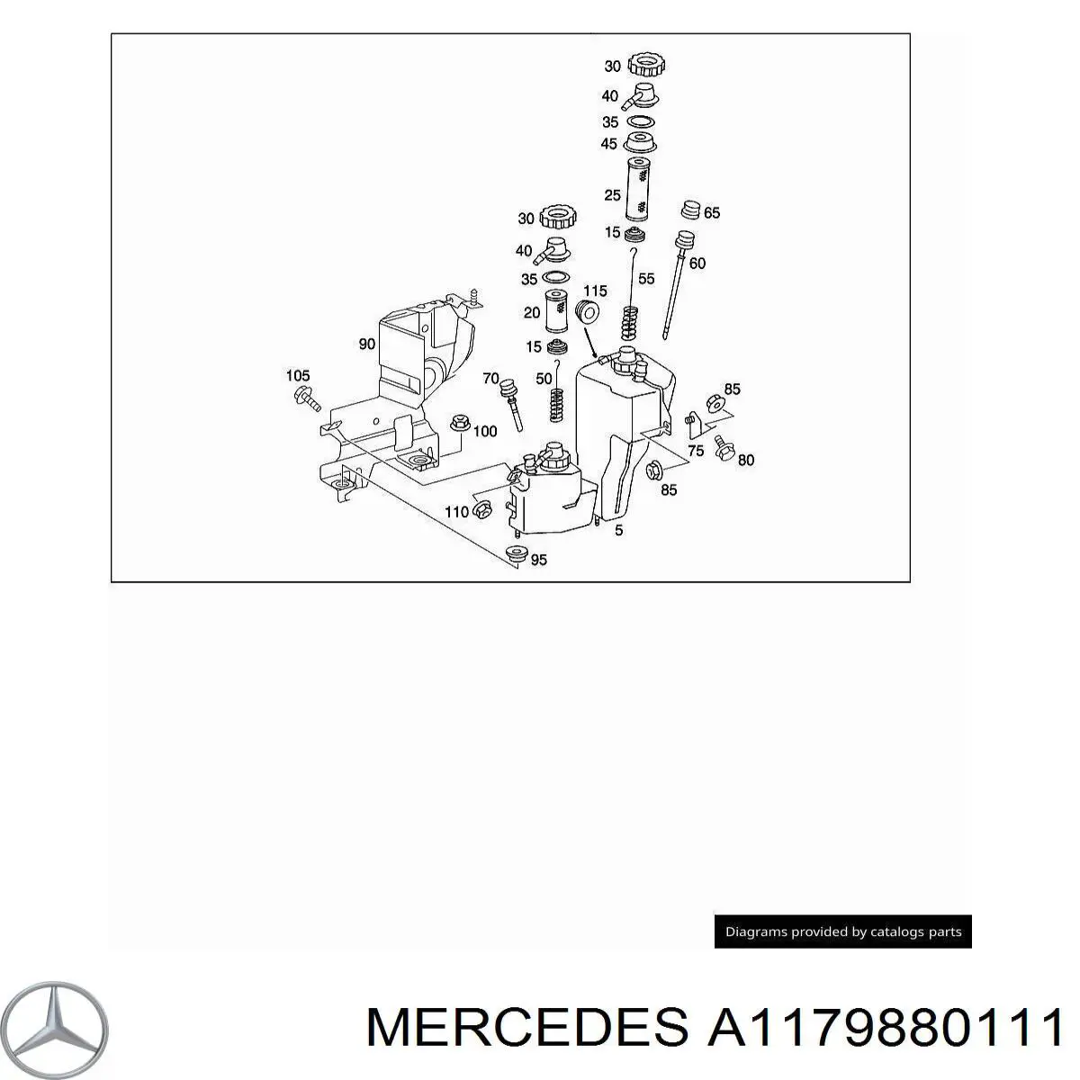 Подушка кріплення глушника Mercedes A1179880111 ціна, від 36.26 USD