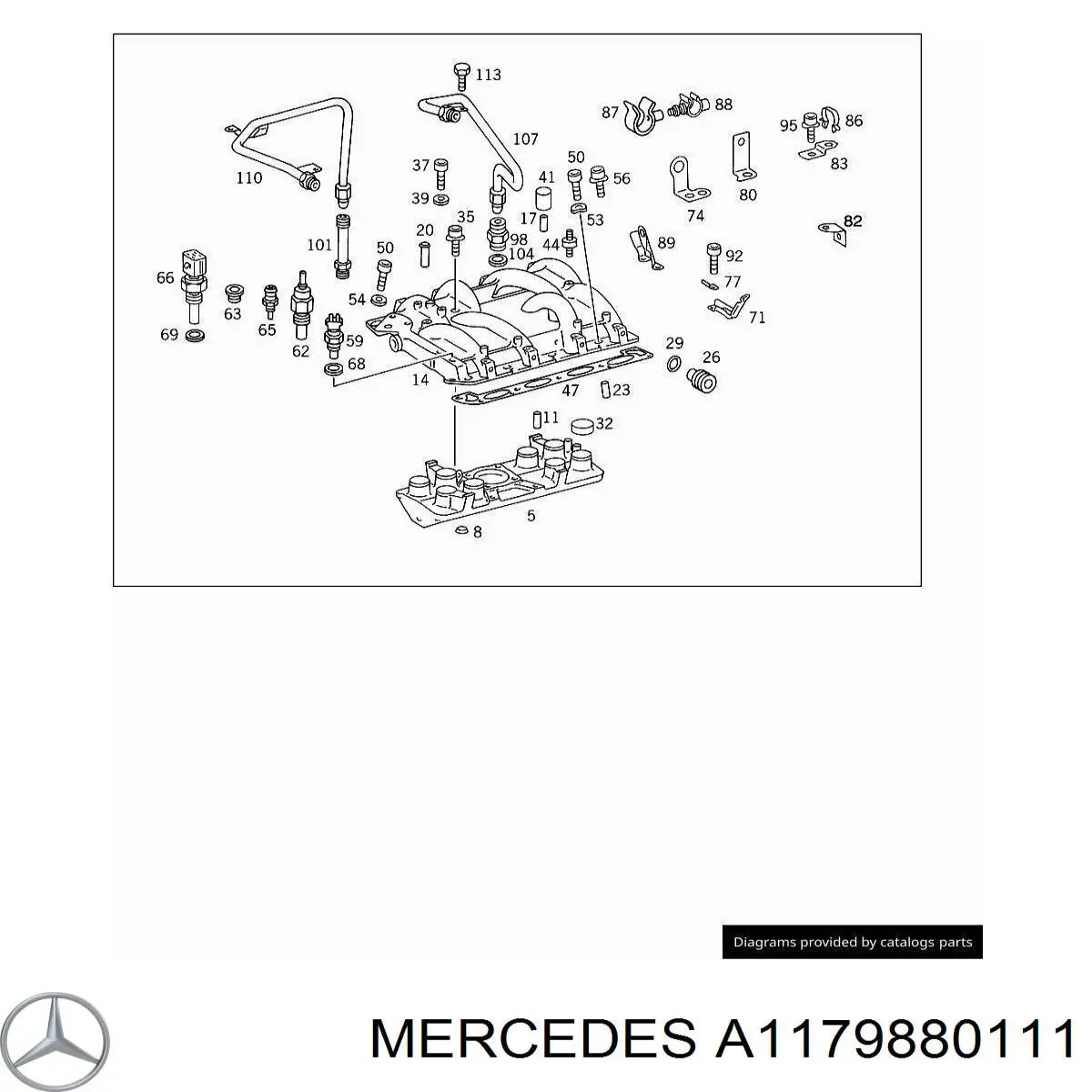 Купити A1179880111 Mercedes Подушка глушника