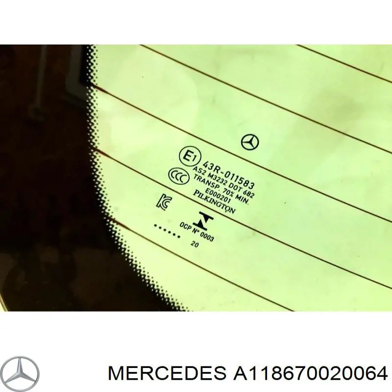 A1186700200 Mercedes Заднє вікно