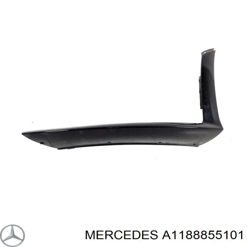 Молдинг переднього бампера, лівий Mercedes A1188855101 ціна, від 17.40 USD