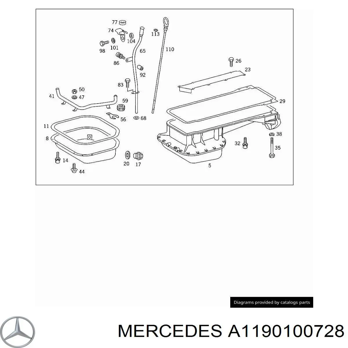 A1190100728 Mercedes Картер масляний