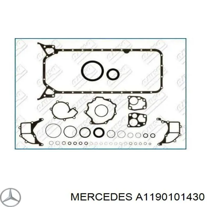 Прокладка клапанної кришки двигуна, комплект правий A1190100330 Mercedes