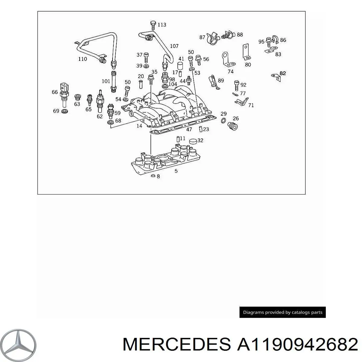 A1190942682 Mercedes Шланг повітряний вентиляції картера
