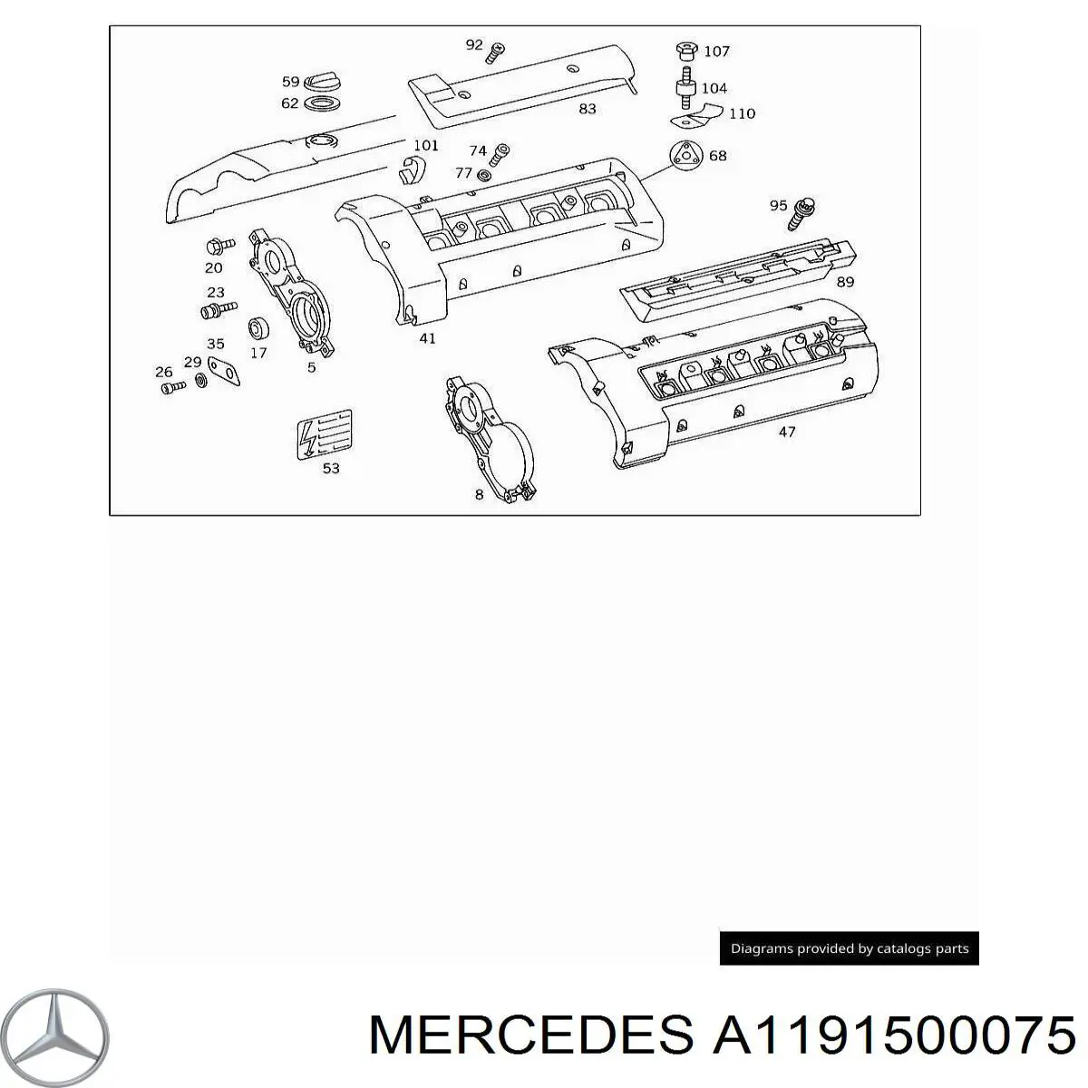  Mercedes A1191500075 ціна, від 19.00 USD