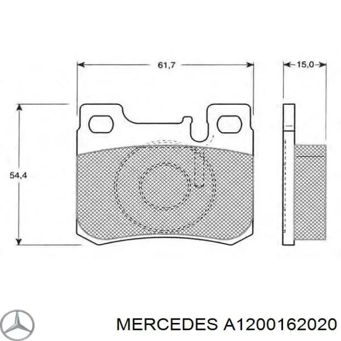 Прокладка головки блока циліндрів (ГБЦ), права A1200162020 Mercedes