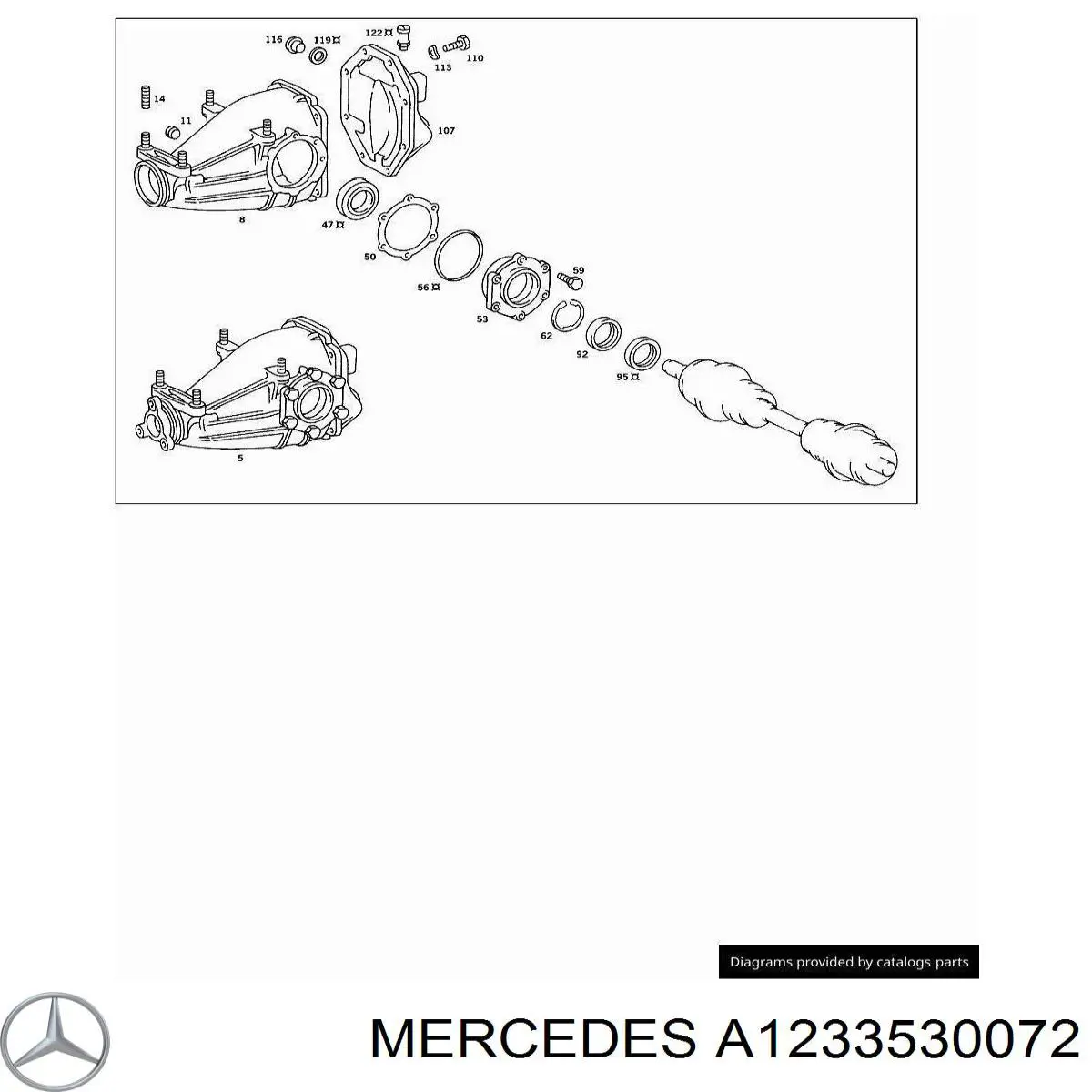 A1233530072 Mercedes гайка маточини задньої