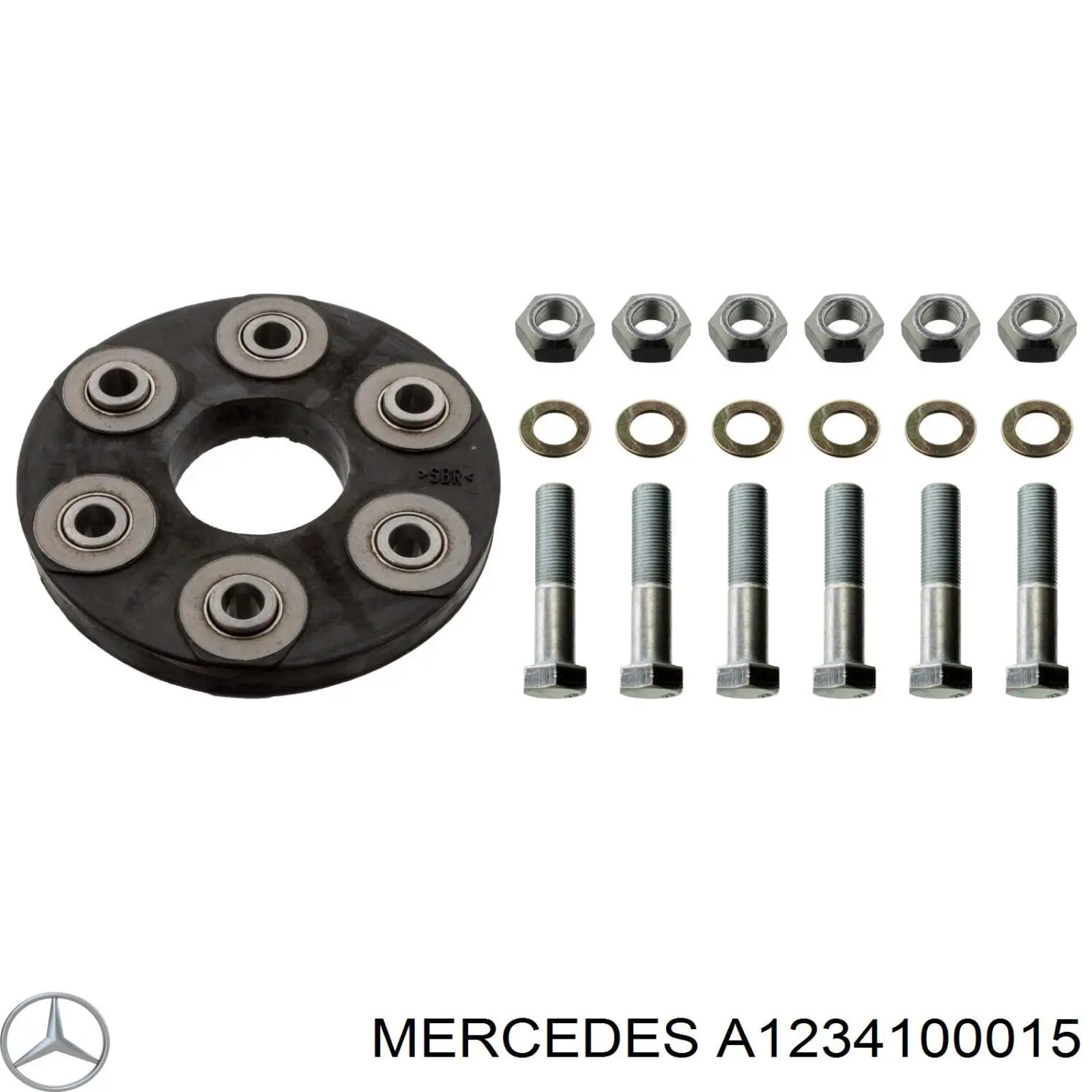 A1234100015 Mercedes муфта кардана еластична, перед./зад.