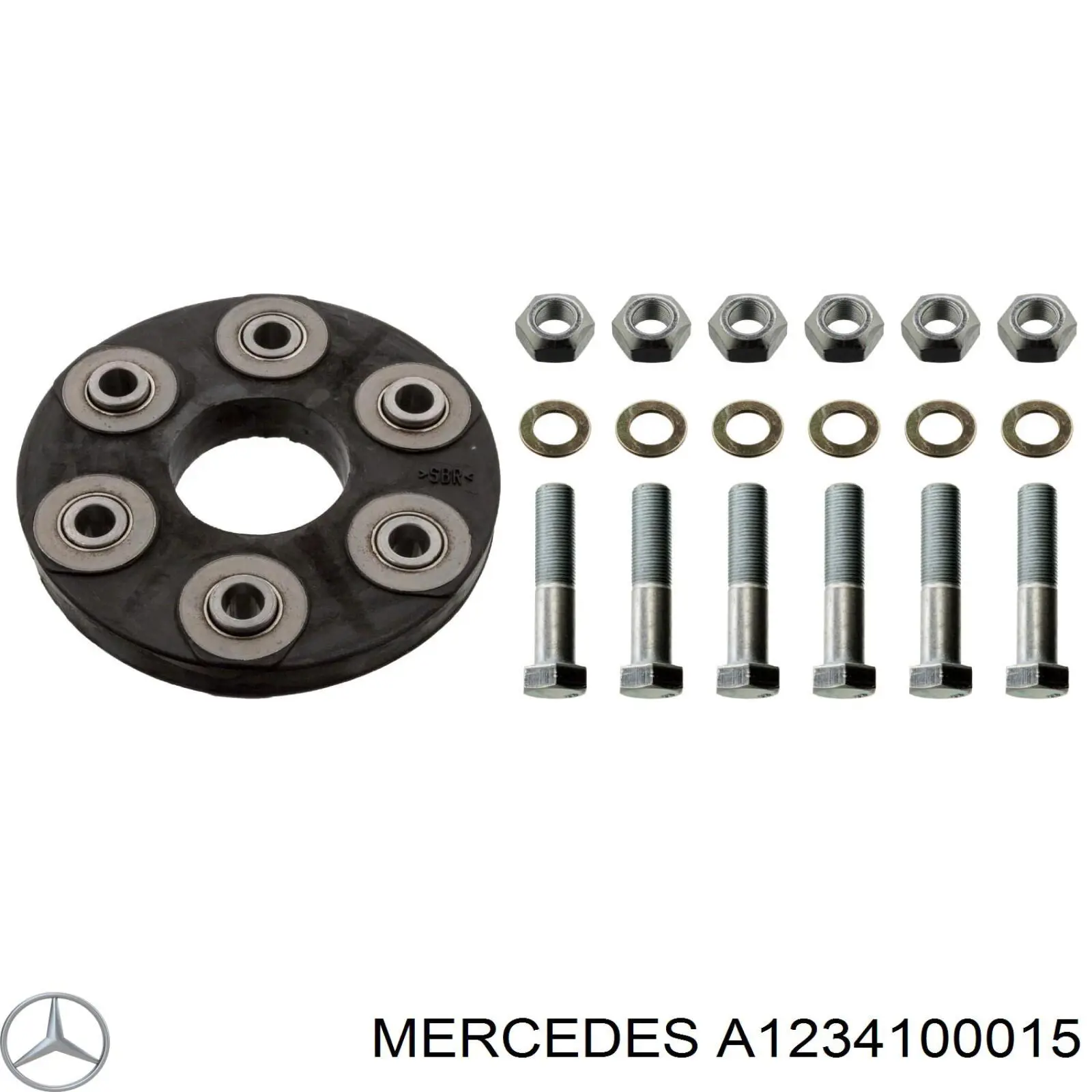 A1234100015 Mercedes Муфта кардана еластична, перед./зад.