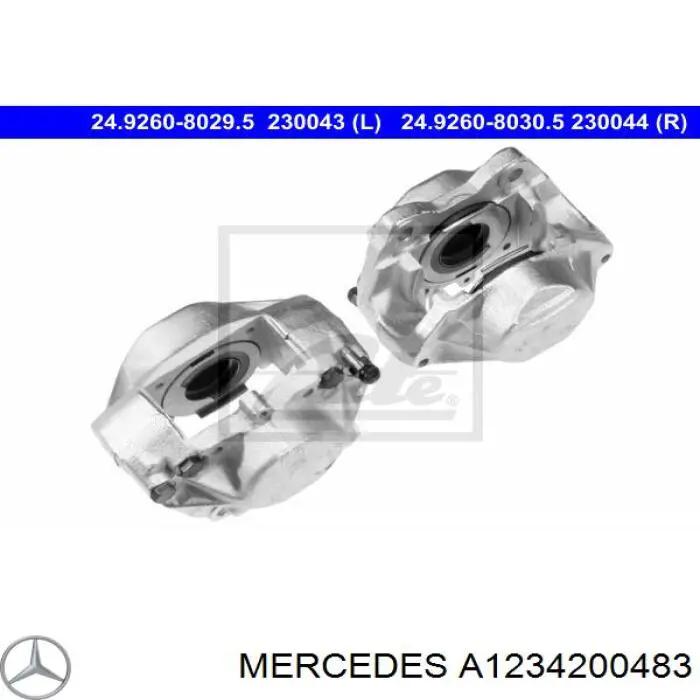 Купити A1234200483 Mercedes Супорт гальмівний передній правий