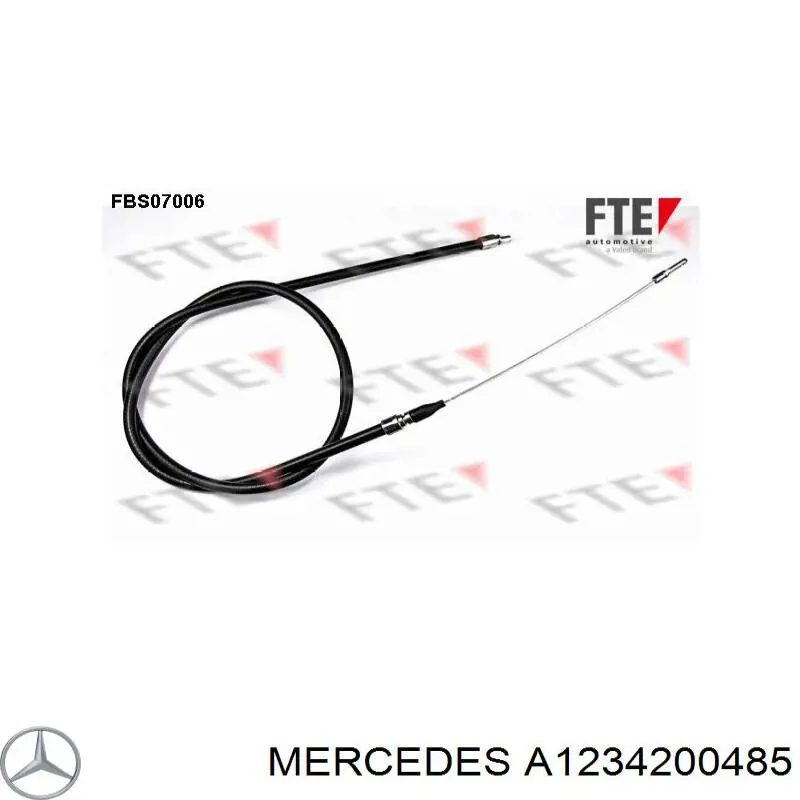 Трос стоянкового гальма задній лівий Mercedes A1234200485 ціна, від 11.95 USD