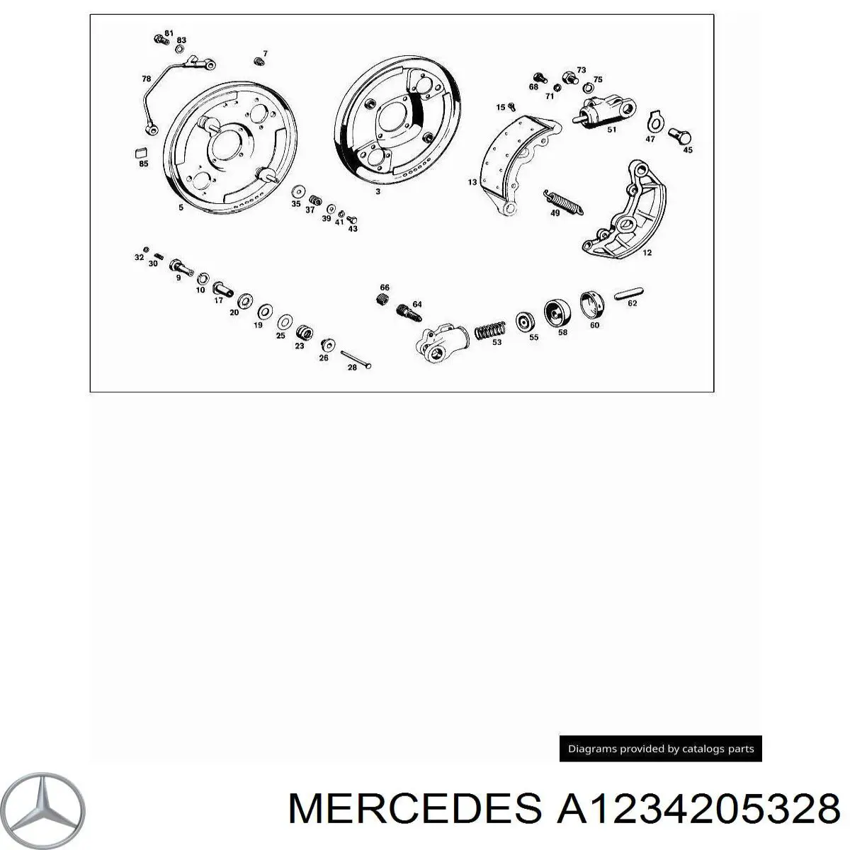 Купити A1234205328 Mercedes Гальмівні шланги передні