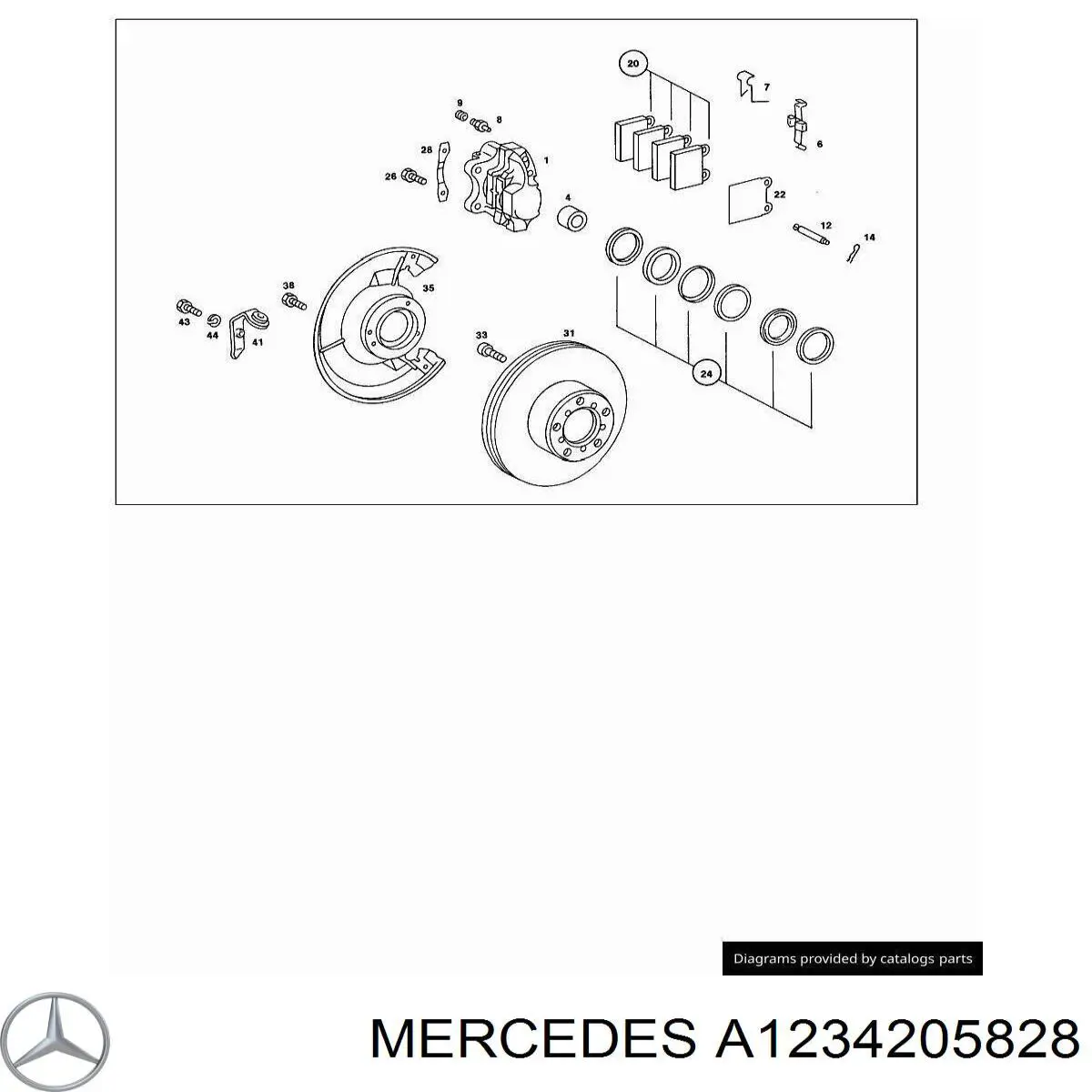  Mercedes A1234205828 ціна, від 8.69 USD