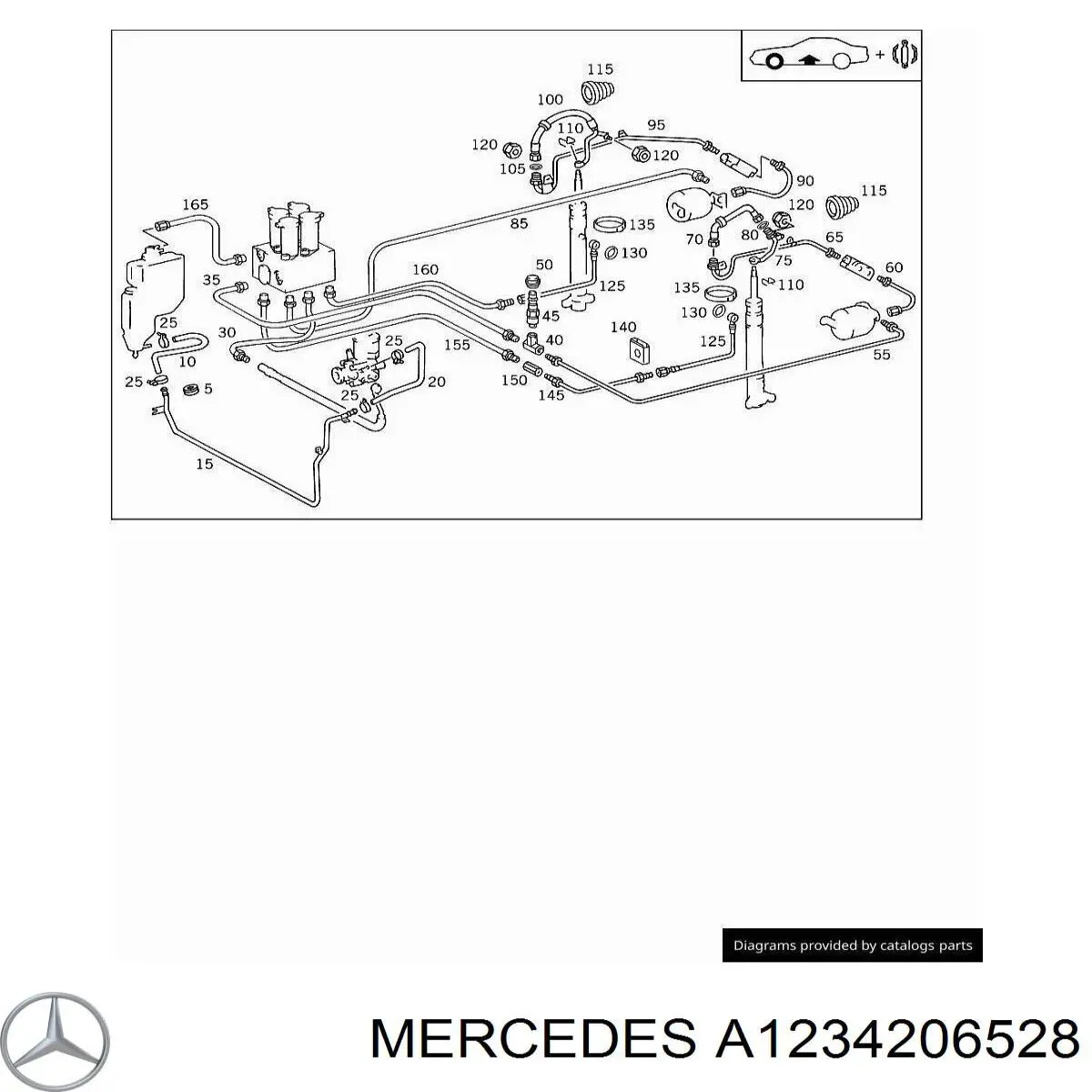  Mercedes A1264208728 ціна, від 10.14 USD