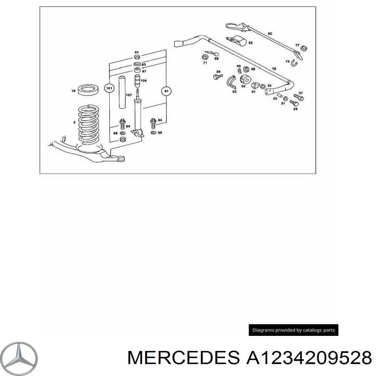  Mercedes A1234206928 ціна, від 2.15 USD