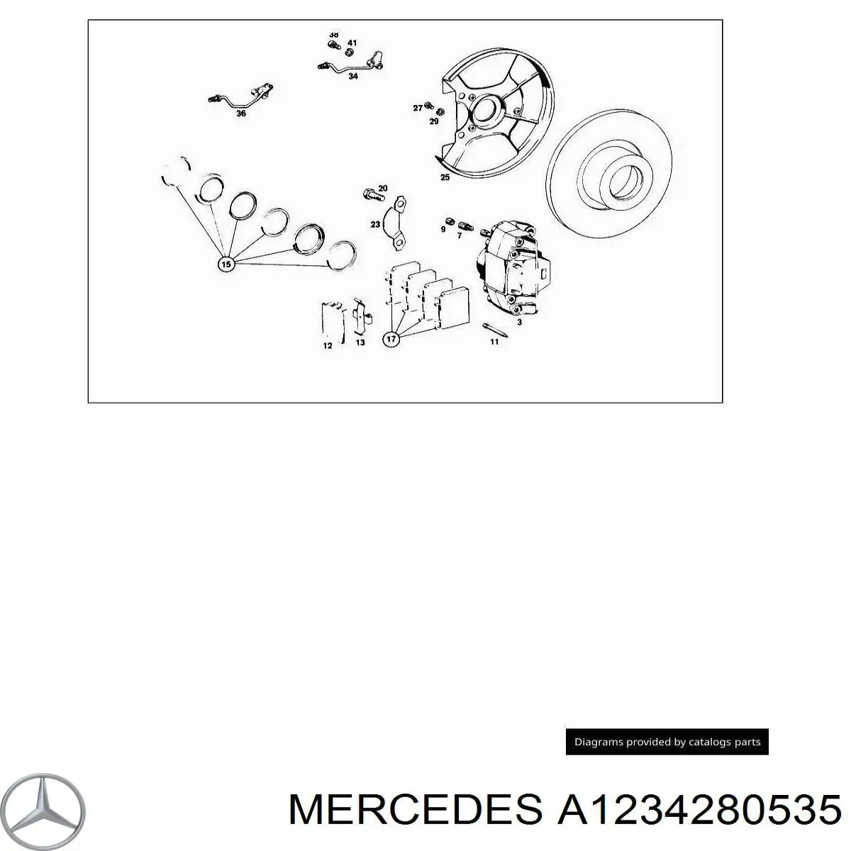 Купити A1234280535 Mercedes Гальмівні шланги передні