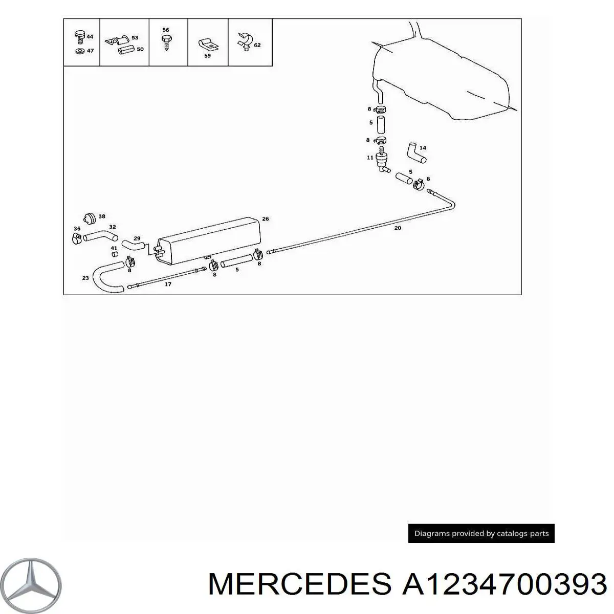 A1244760432 Mercedes Клапан вентиляції газів паливного бака