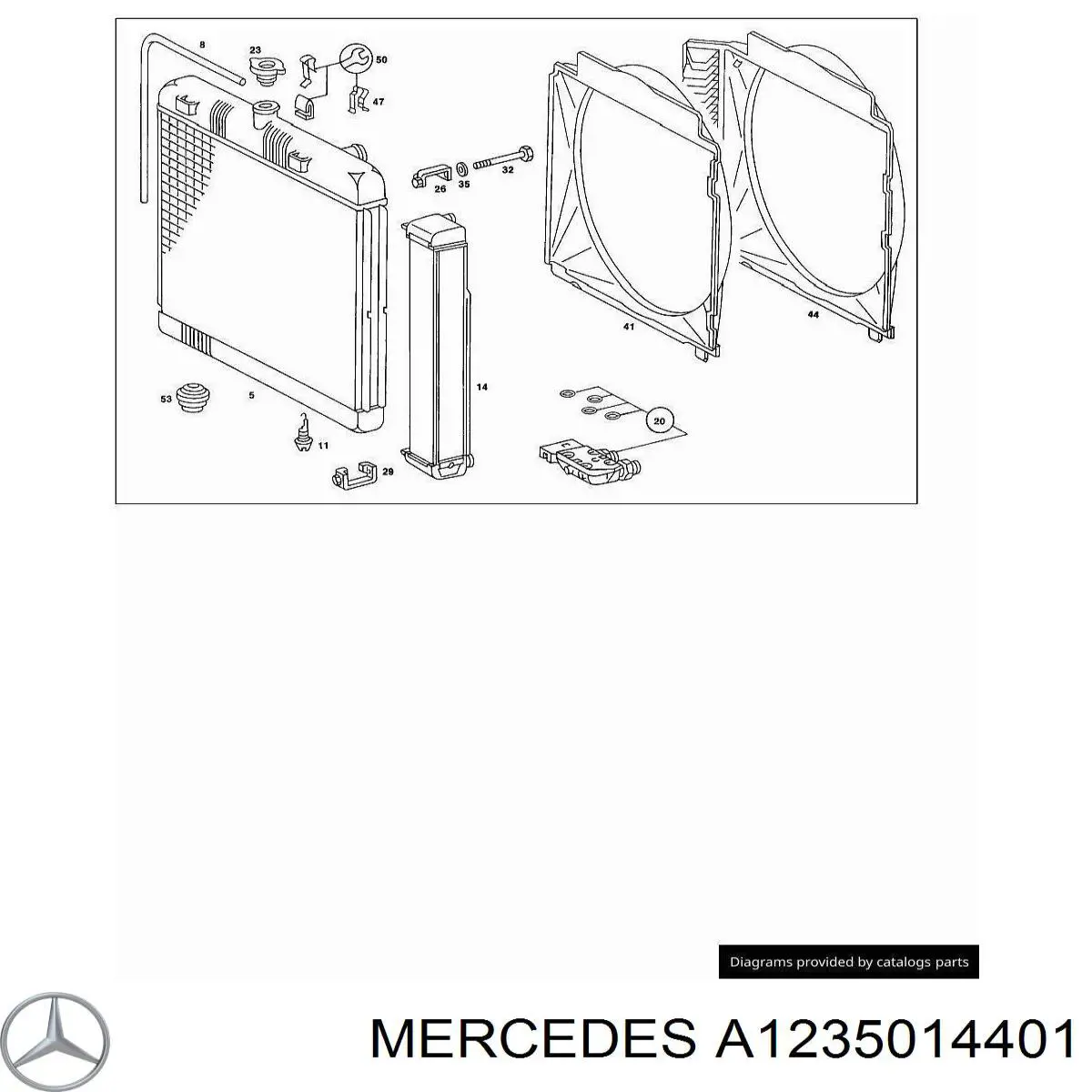 Радіатор основний Mercedes A1235014401 ціна, від 1032.77 USD