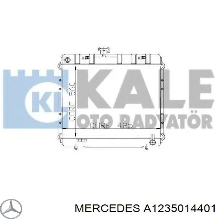1235014401 Mercedes радіатор охолодження двигуна
