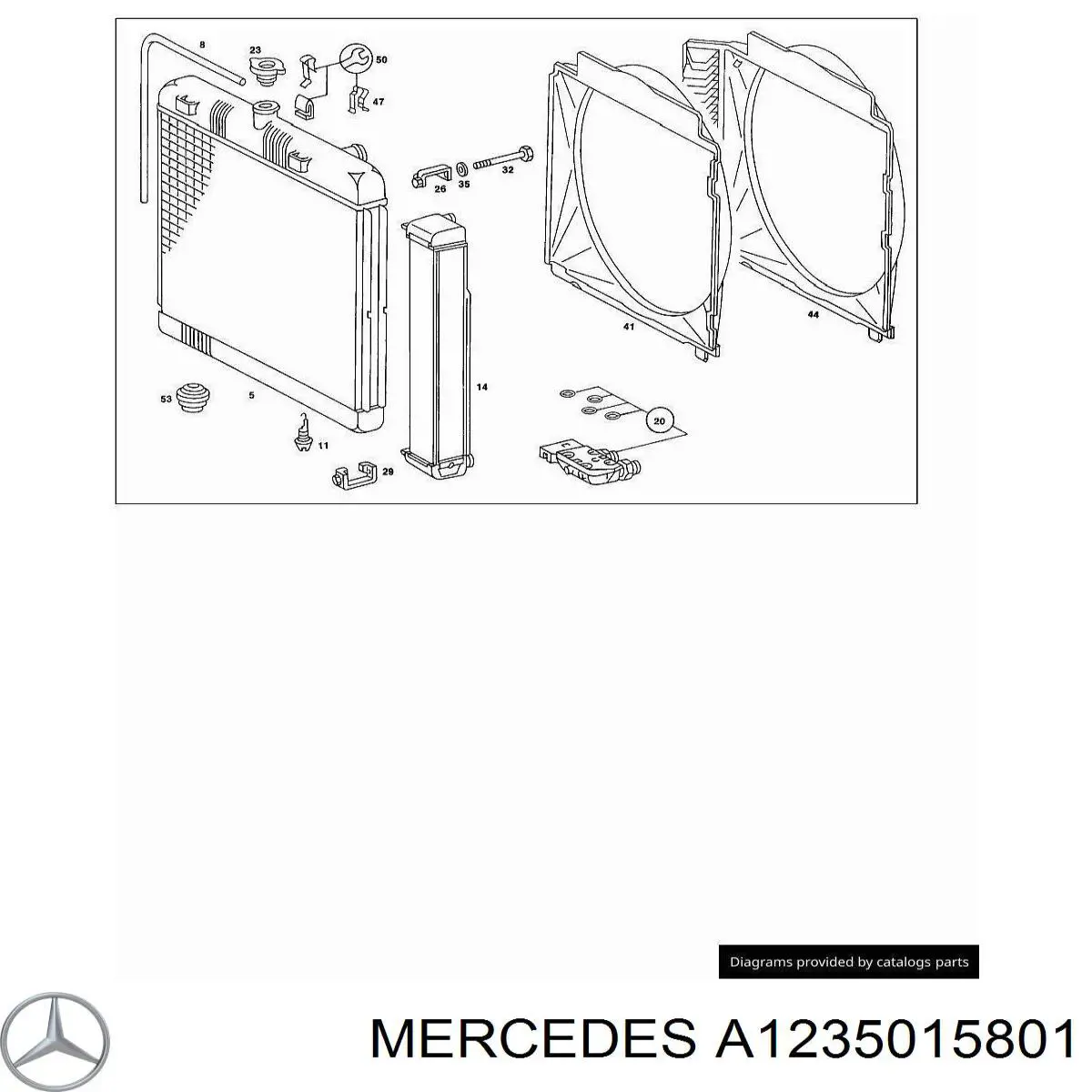 Радіатор охолодження двигуна A1235015801 Mercedes