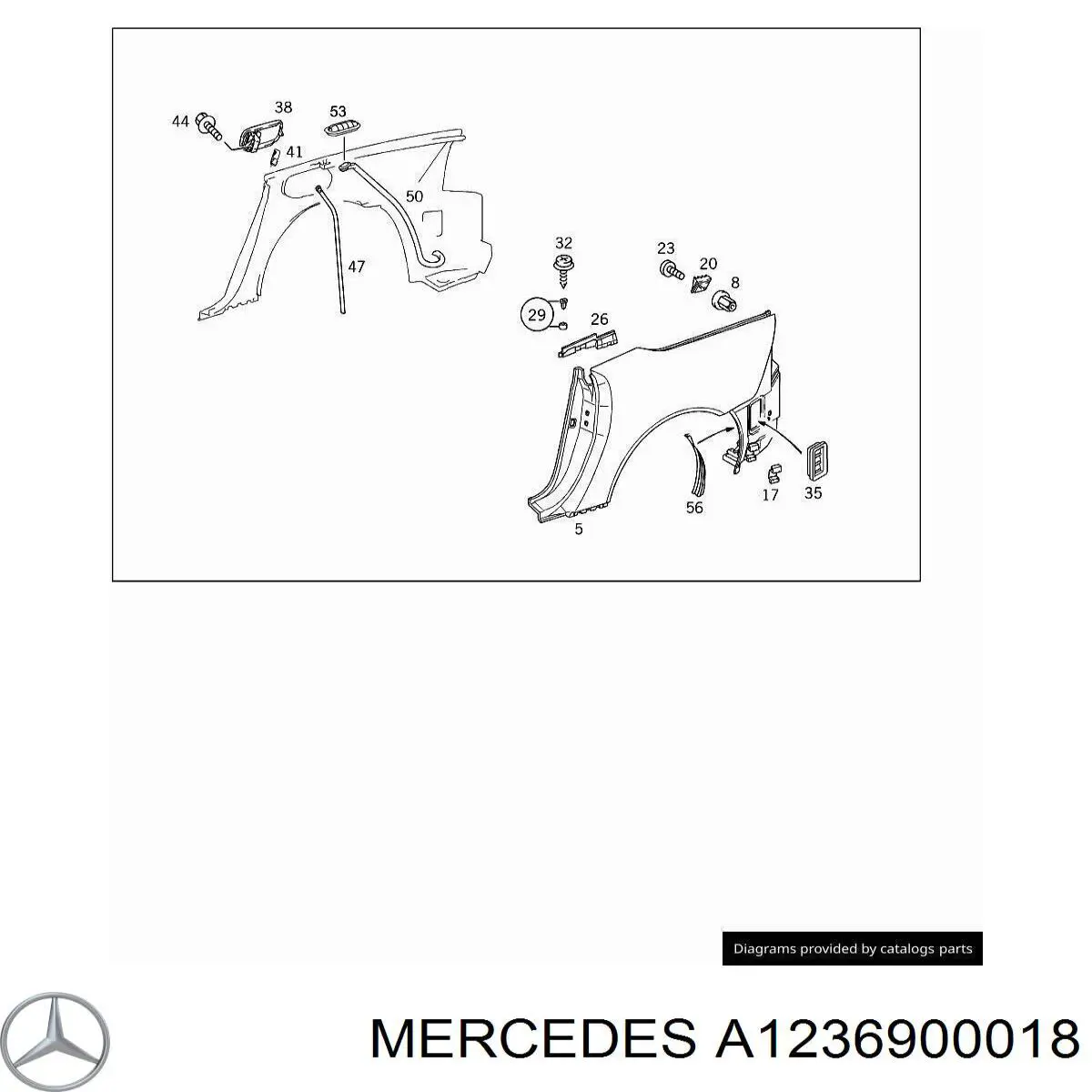  Mercedes A1236900018 ціна, від 3.81 USD