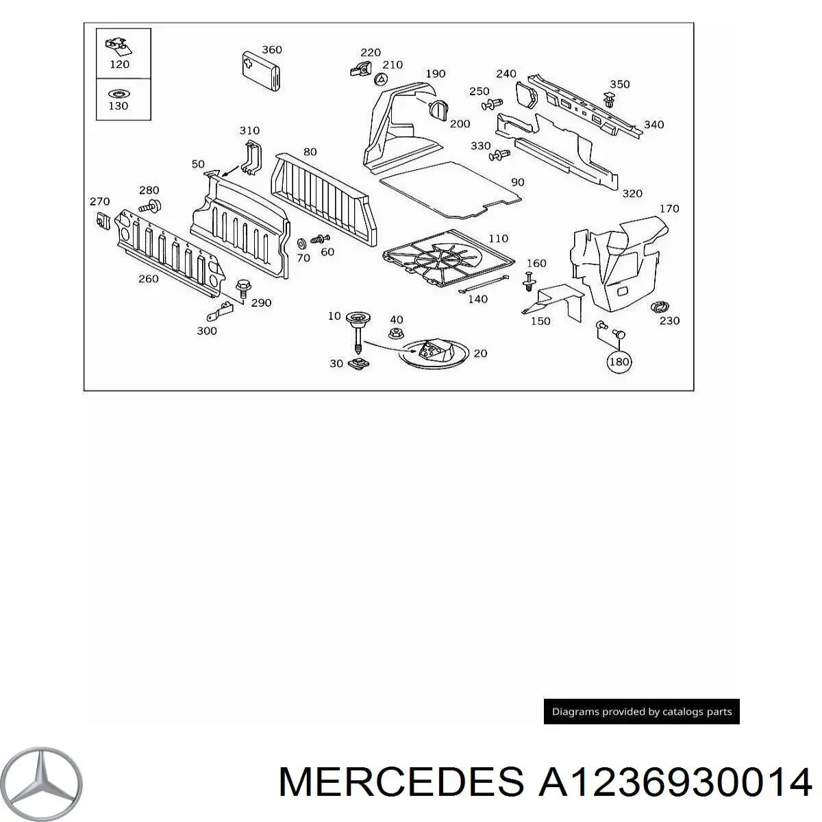  Mercedes A1236930014 ціна, від 97.00 USD