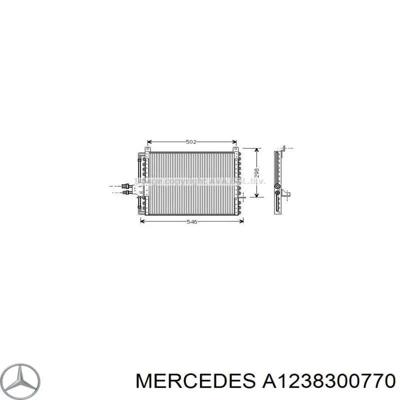 A1238300770 Mercedes радіатор кондиціонера