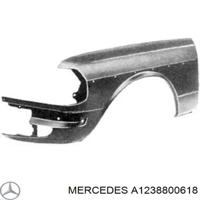 A1238800618 Mercedes крило переднє праве