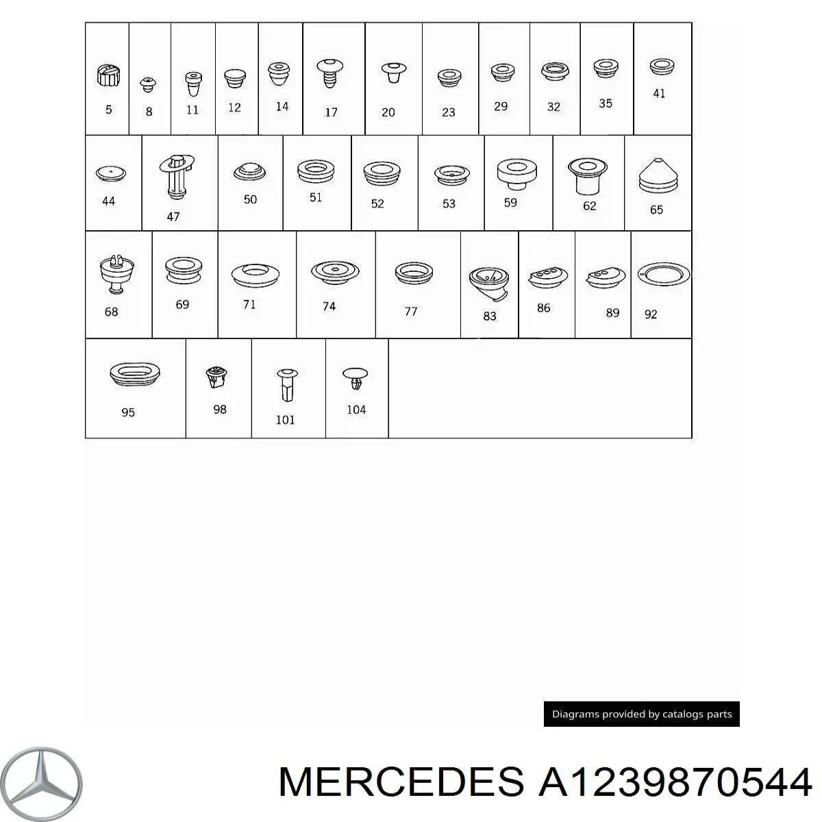 Купити A1239870544 Mercedes Кришка бачка омивача