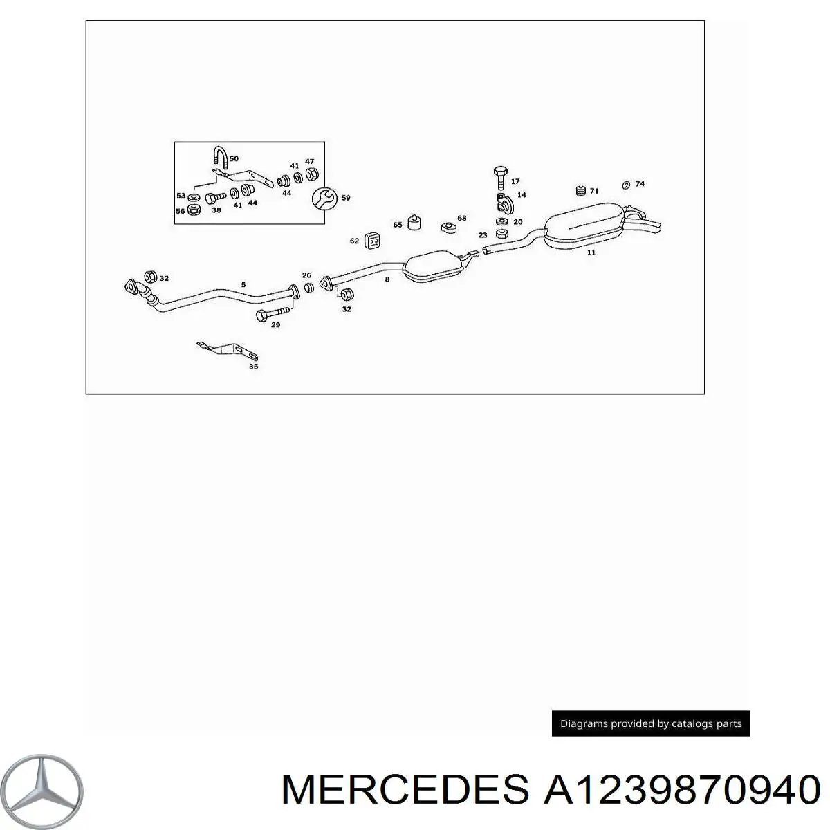  Mercedes A1239870940 ціна, від 0.99 USD