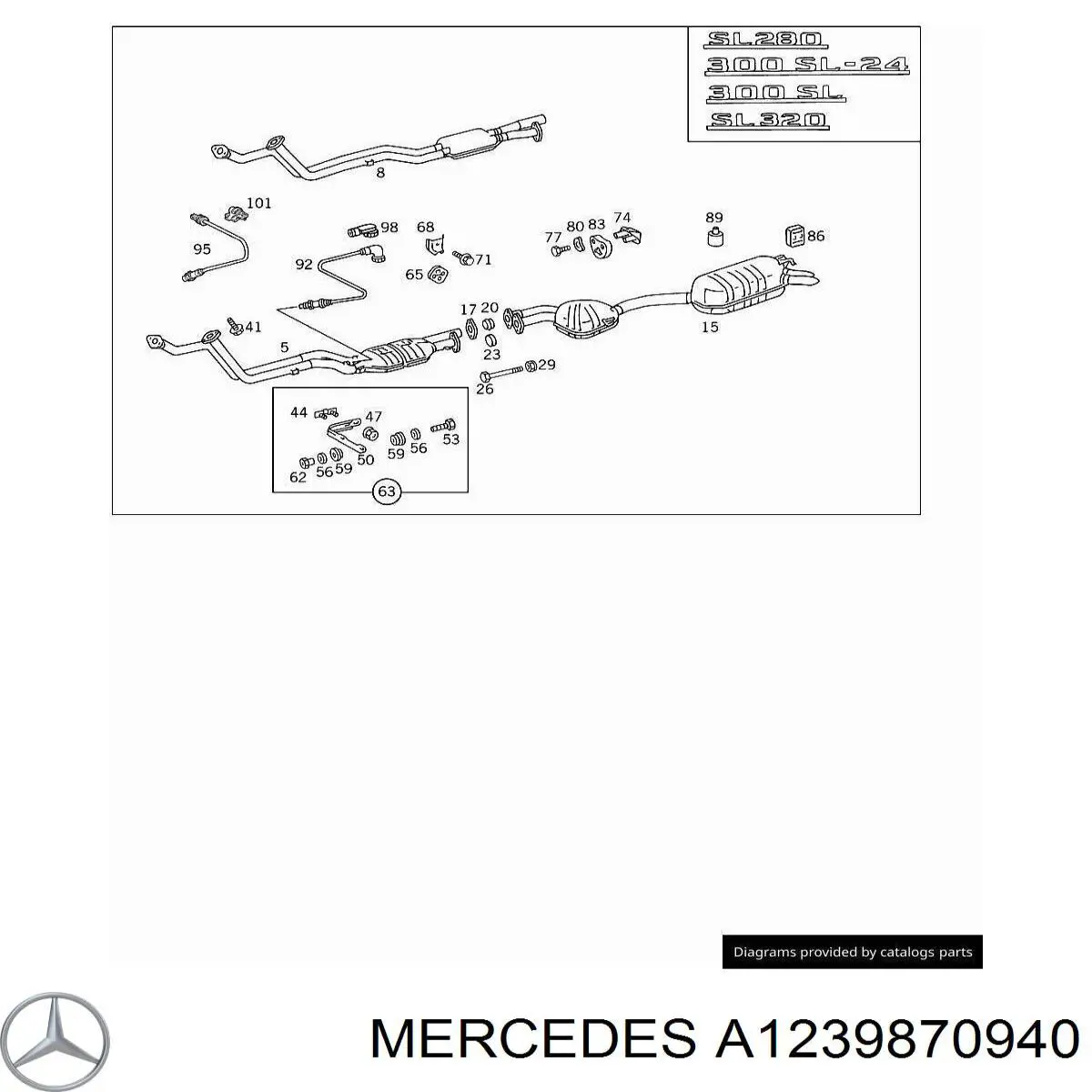  Mercedes A1239870940 ціна, від 0.99 USD