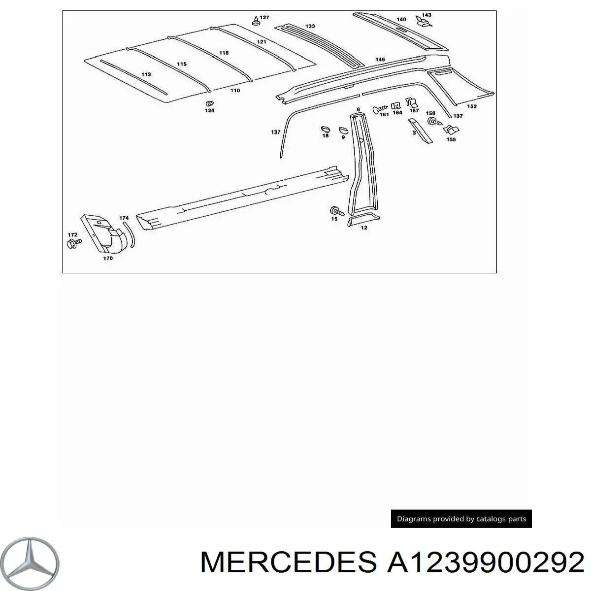 Купити A1239900292 Mercedes Вікно вітрове