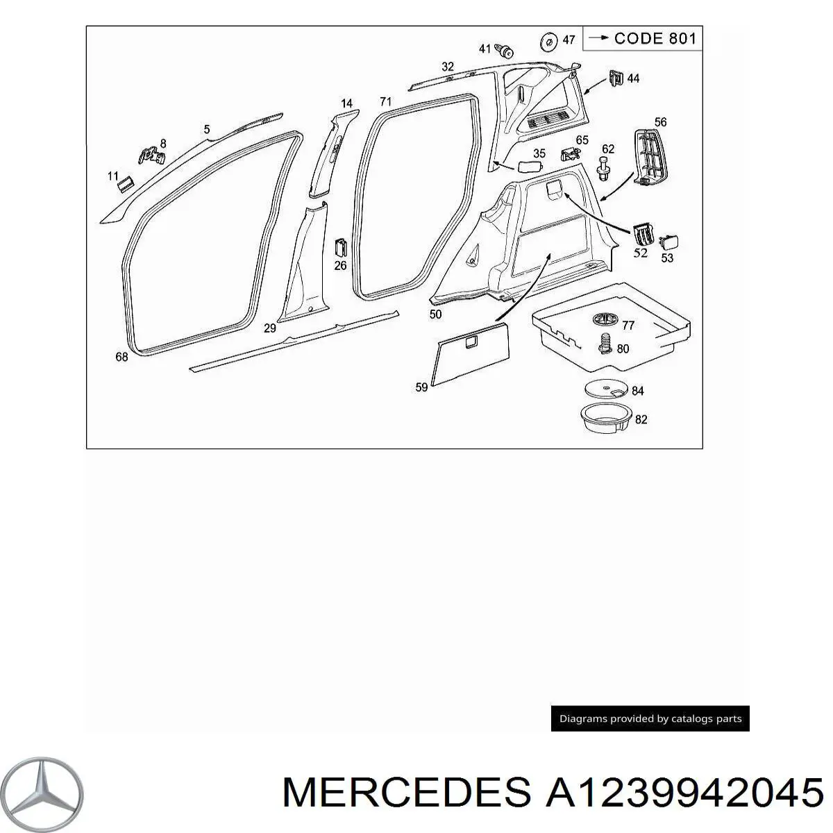  Mercedes A1239942045 ціна, від 1.06 USD
